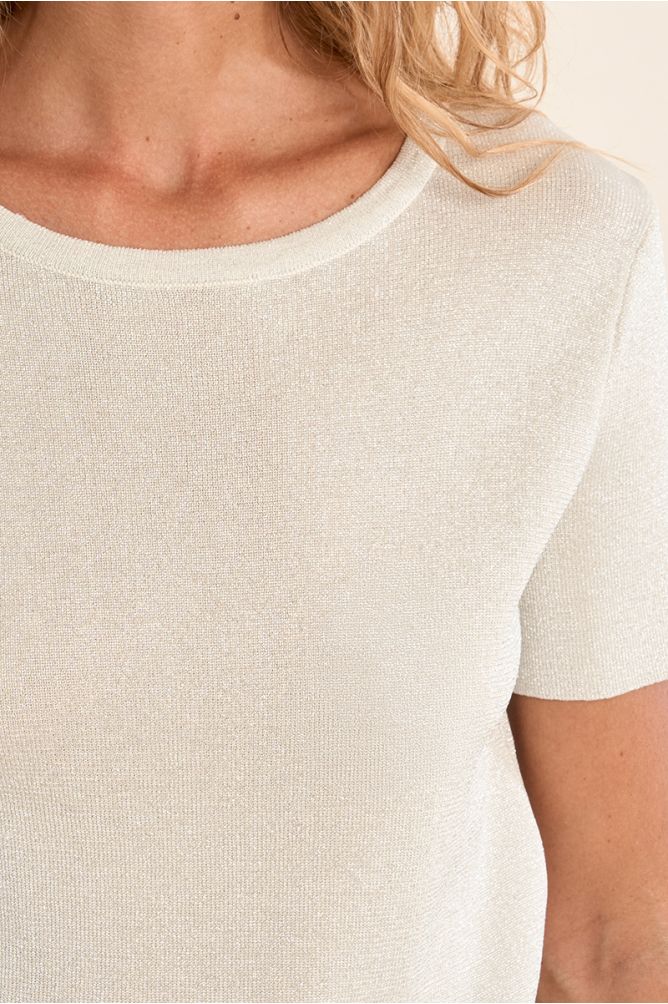 Jersey de mujer de manga corta, liso.