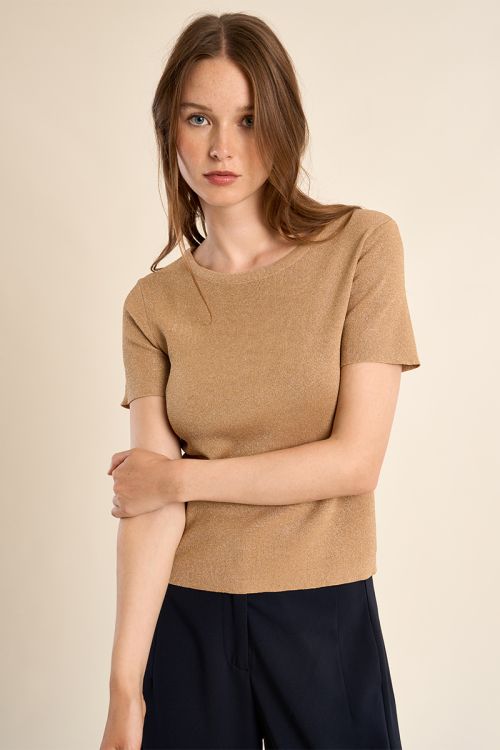 Jersey de mujer de manga corta, liso.
