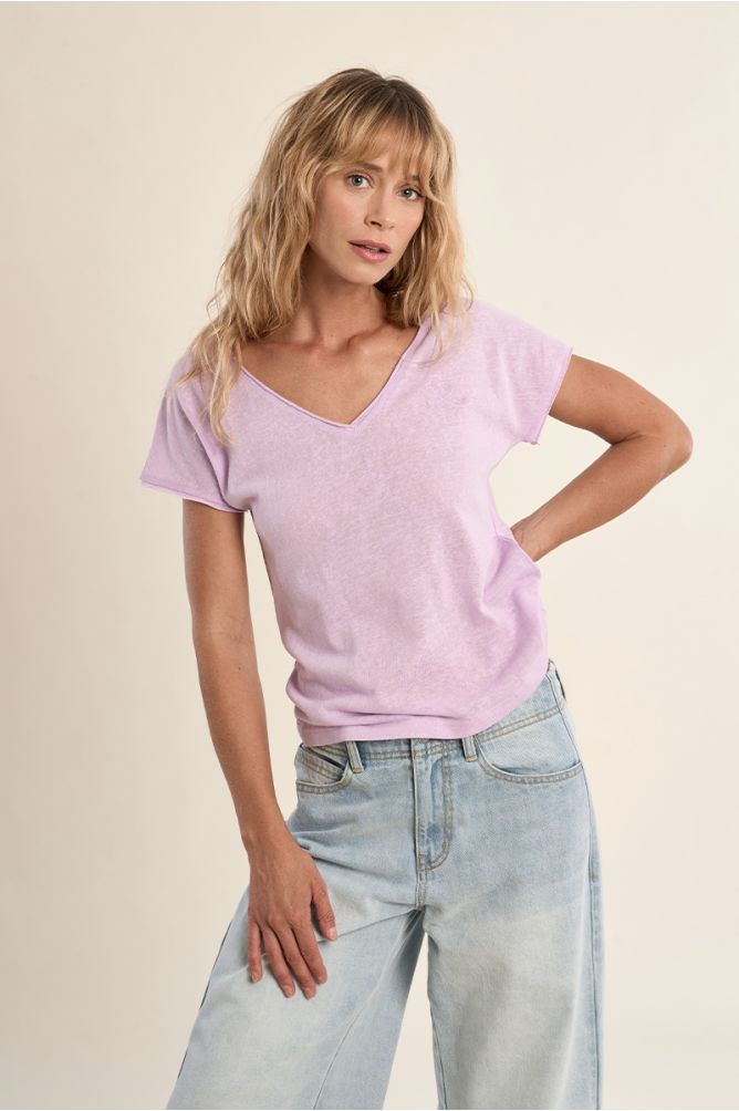 T-shirt col V
