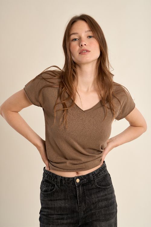 T-shirt col V
