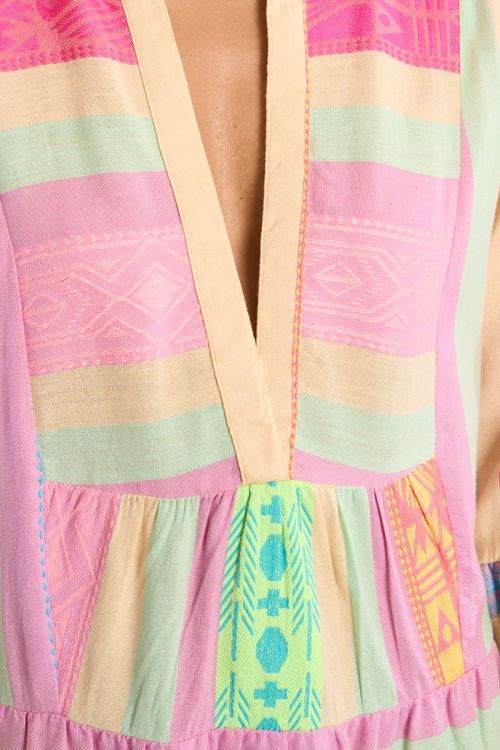 Robe en coton multicolore, Ibiza