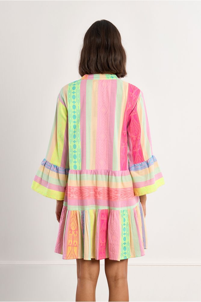 Robe en coton multicolore, Ibiza