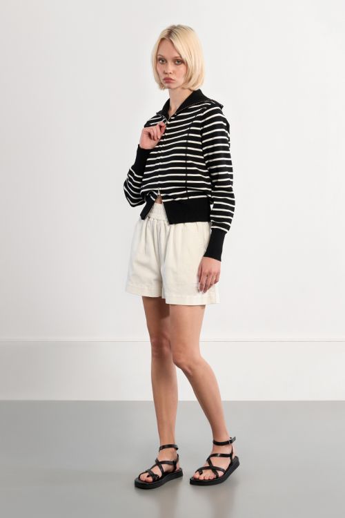 Gilet double-zippé rayé