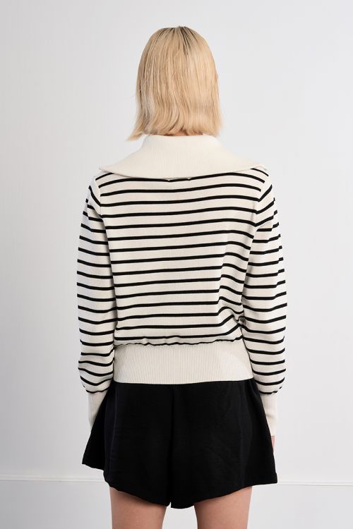 Gilet double-zippé rayé