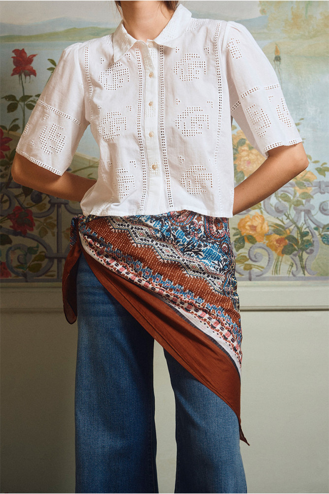 Pañuelo de mujer liso, estampado.