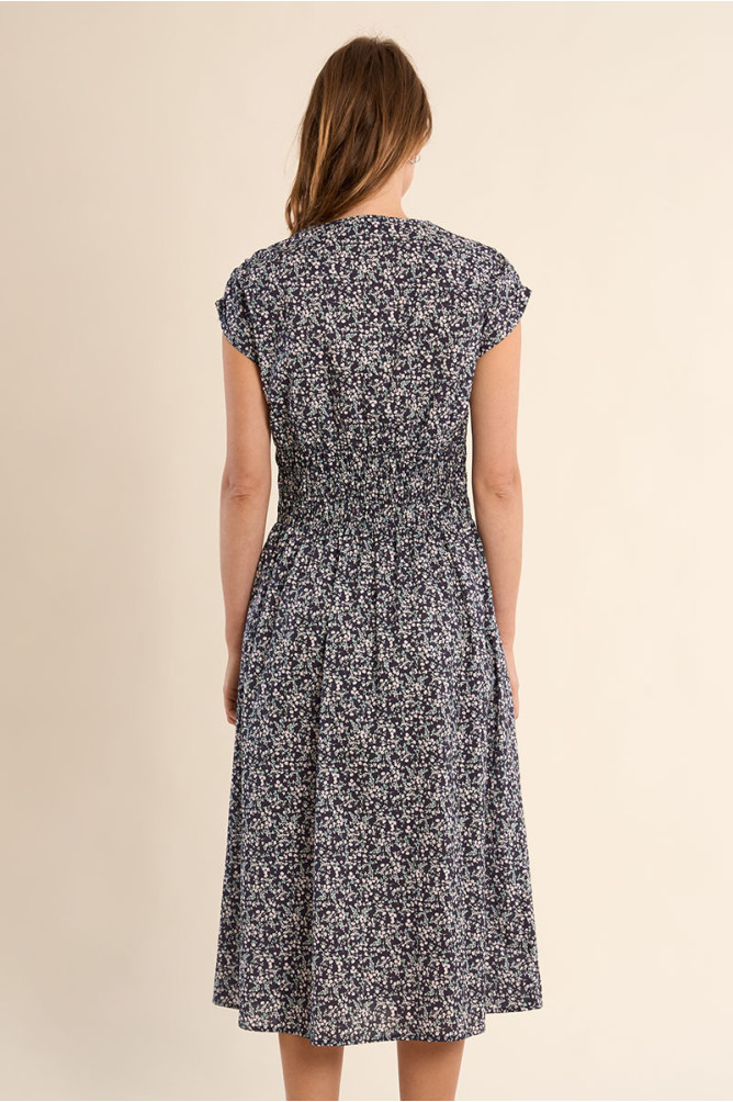 Robe midi, fleurie