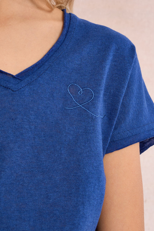 T-shirt col V