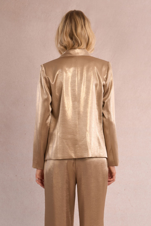 Iridescent straight blazer