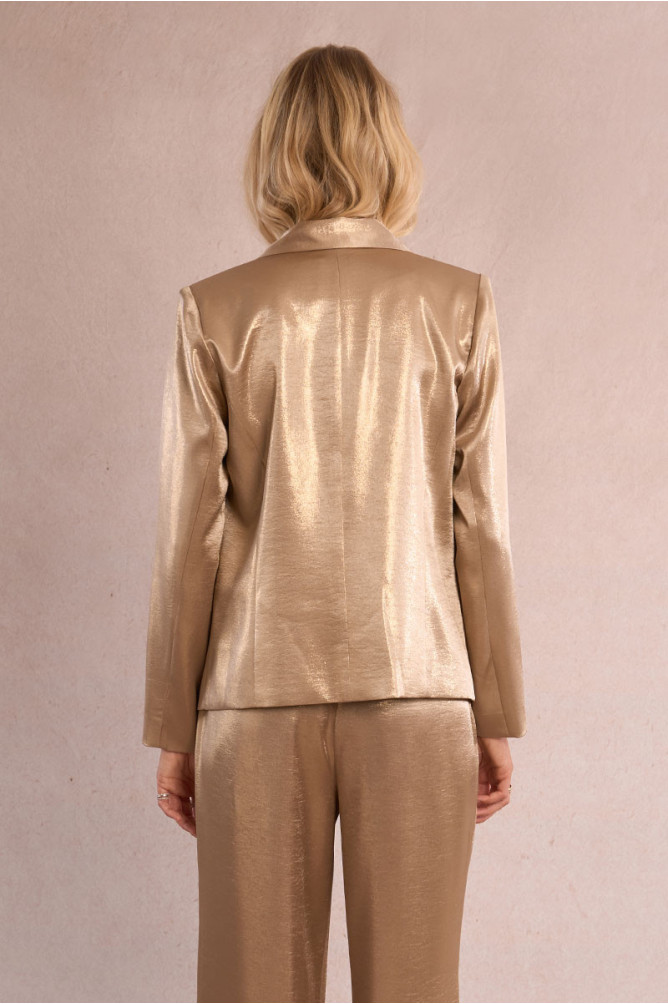 Iridescent straight blazer