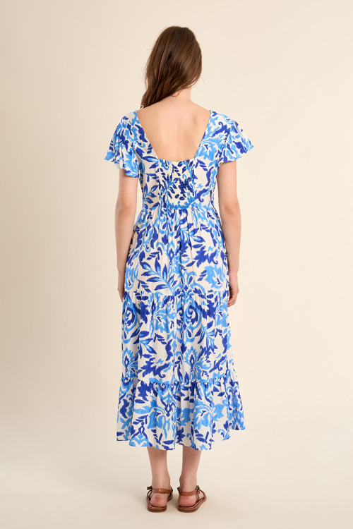Short long printed dress