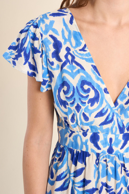 Robe courte longue, imprimée
