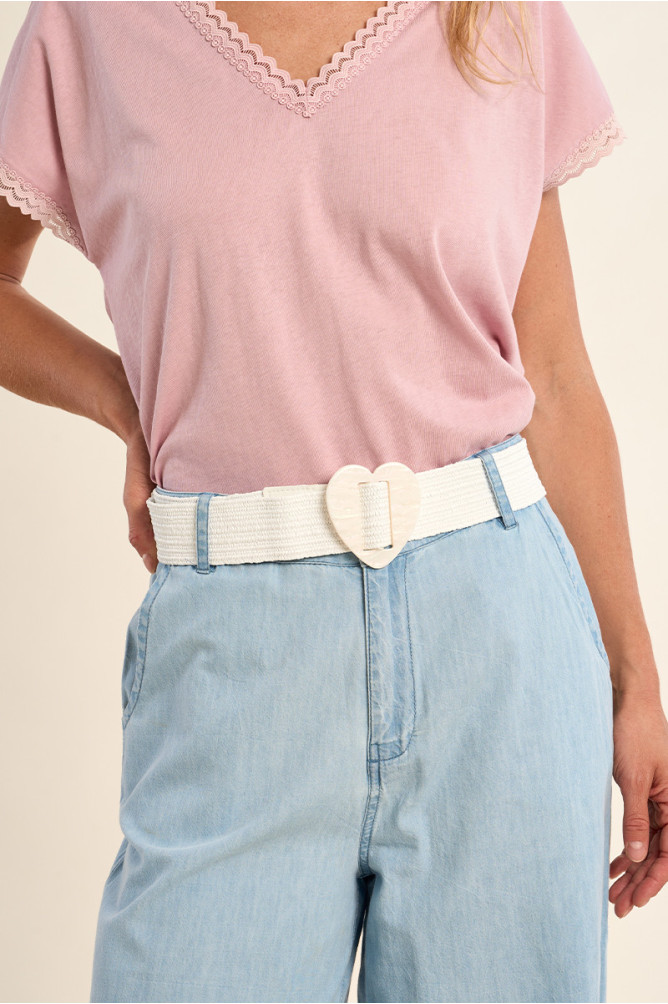 Large ceinture tressée à boucle