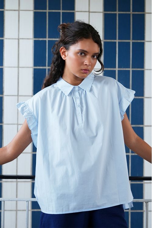 Cotton poplin blouse