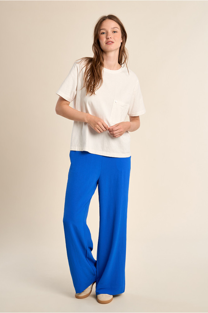 Pantalón de mujer largo, tiro muy alto.