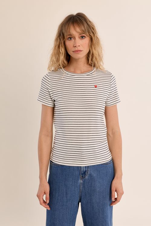 Striped T-shirt, heart