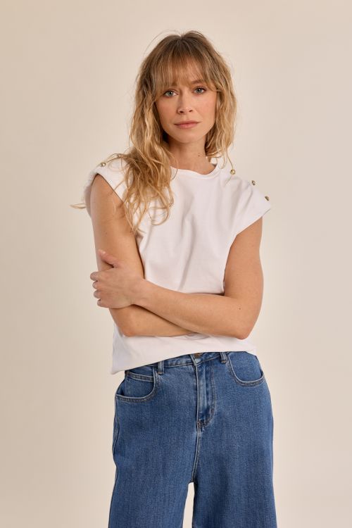 T-shirt à épaulettes