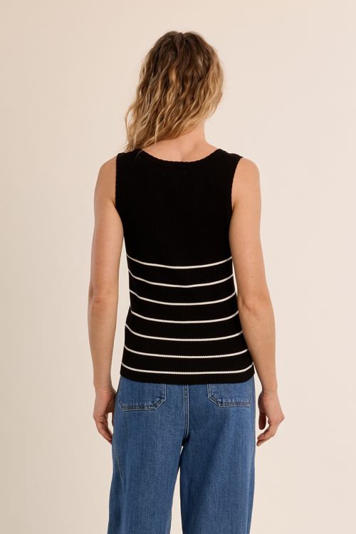 Ribbed sailor tank top