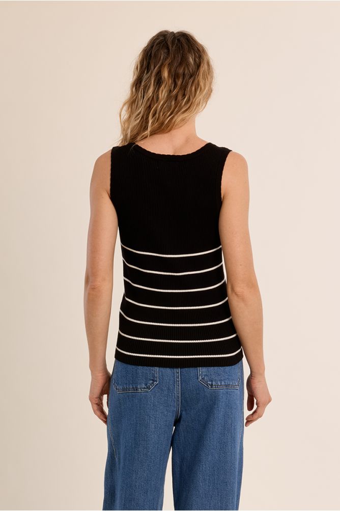 Ribbed sailor tank top