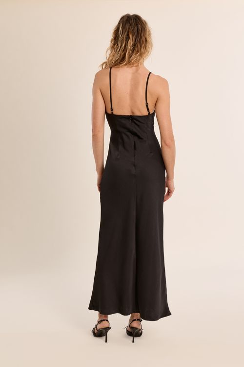 Long, satin dress