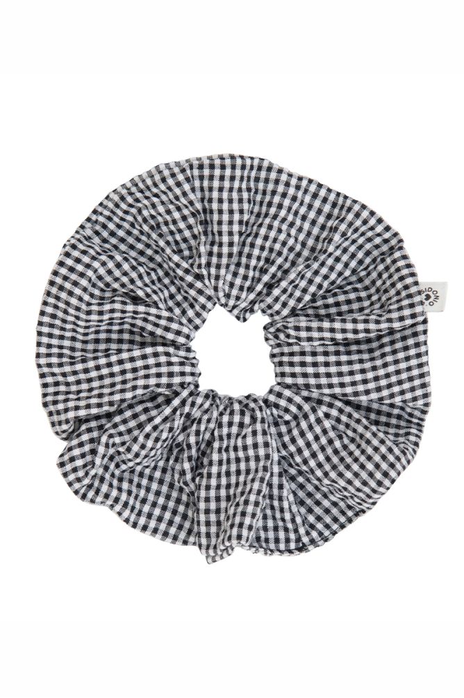 Black Gingham Scrunchie