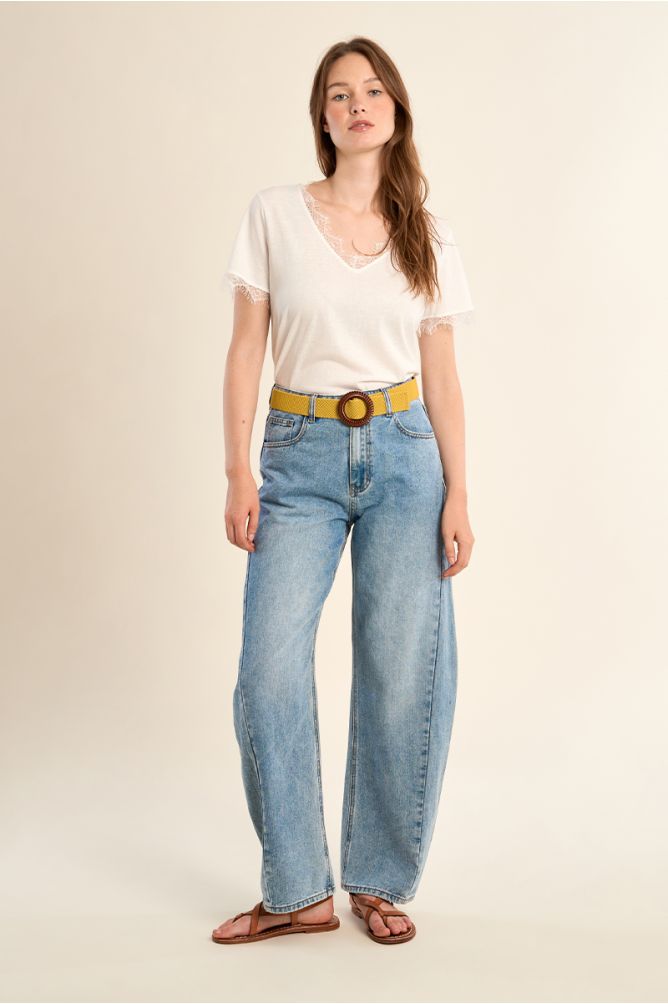 Ceinture tressée à boucle