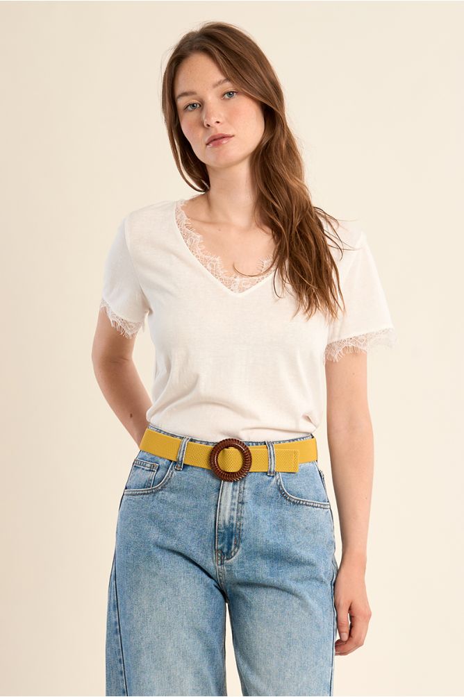 Ceinture tressée à boucle