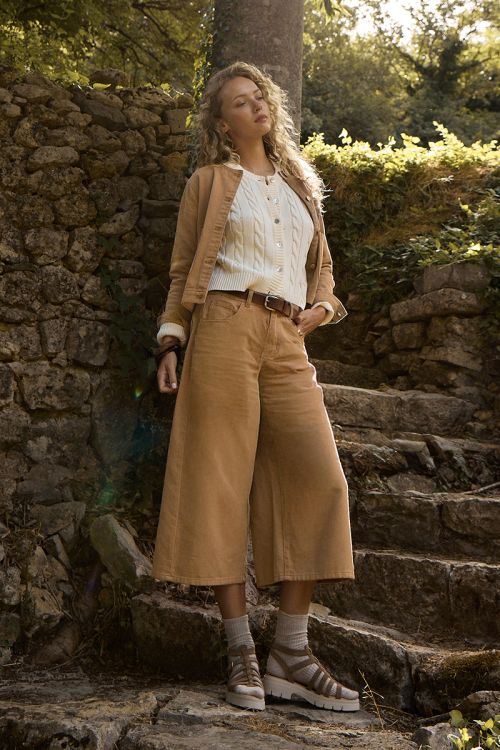 Pantacourt denim, oversize