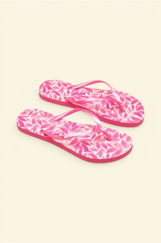 Chanclas de mujer de tiras finas, con estampado.