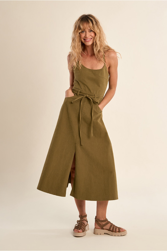 Denim dress, knottable
