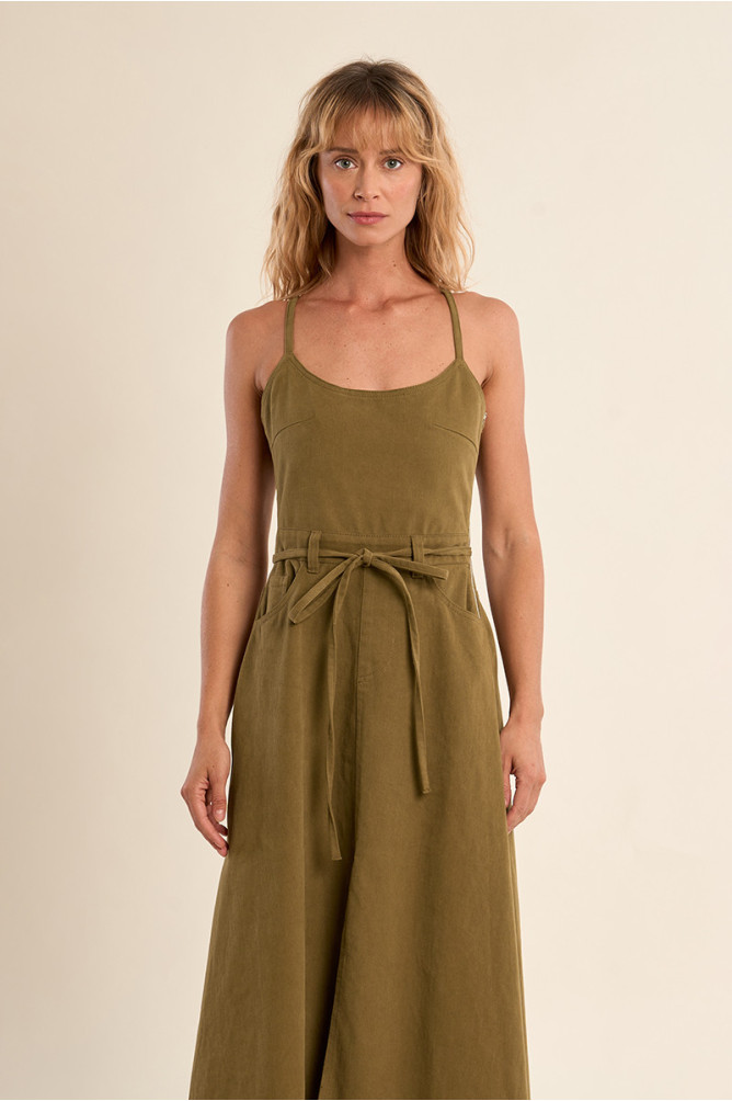 Denim dress, knottable