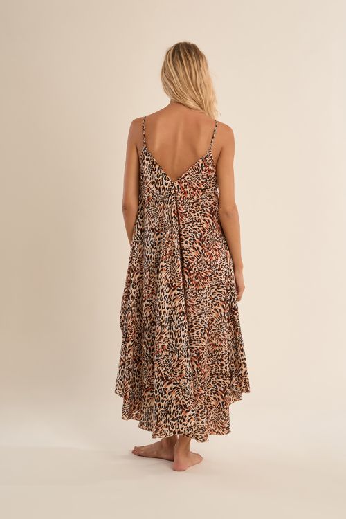 Long, flowing, printed dress