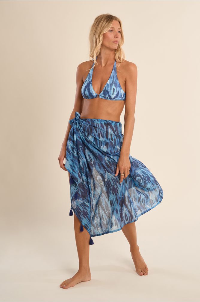Long sarong in semi-transparency