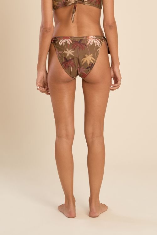 Braguita de bikini con lazos ajustables, estampado tropical y abalo...