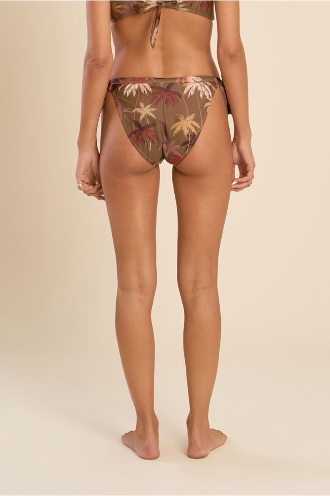 Braguita de bikini con lazos ajustables, estampado tropical y abalo...