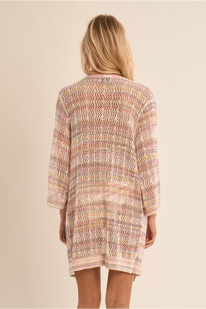 Wide openwork cardigan