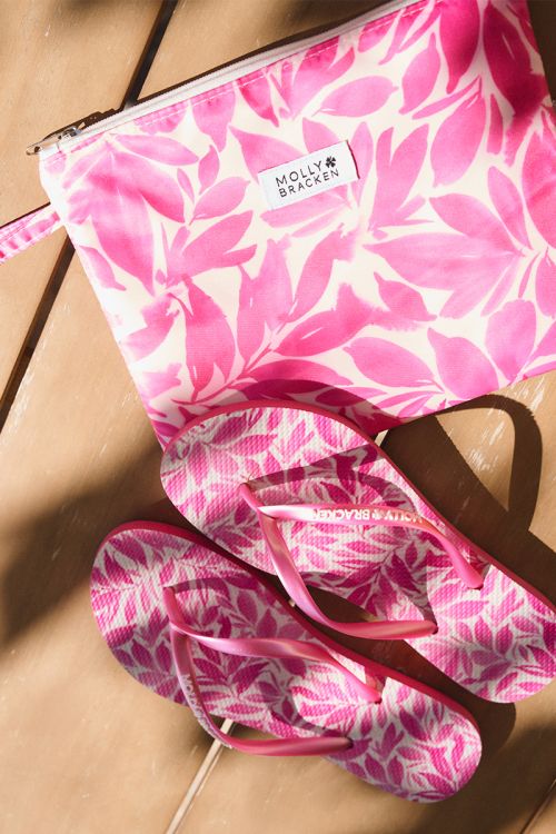 Chanclas de mujer de tiras finas, con estampado.
